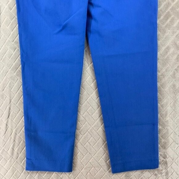 Ecru Womans 4 Office Dress Pants Bright Blue Skinny Ankle Mid Rise Stretch - Picture 14 of 15